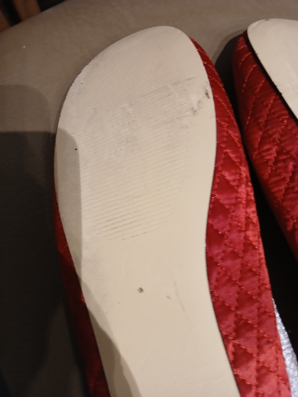 Sam & Libby Quilted Red Ballet Flats - Picture 4 of 8